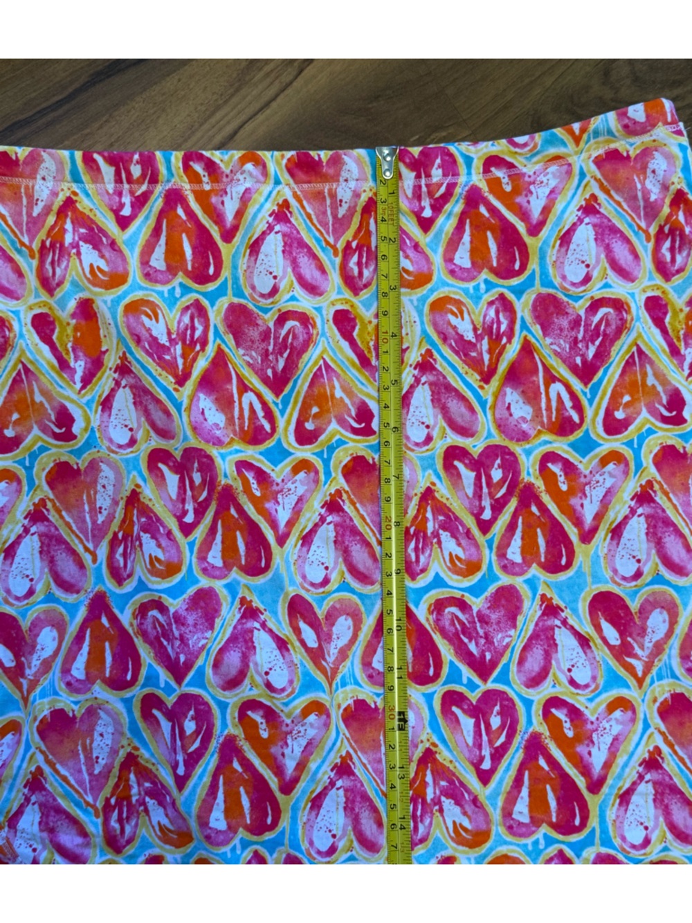 IBKUL Swing Skort Golf Skirt Audrey Seafoam Heart Print Pattern Womens X-Large - Picture 4 of 10